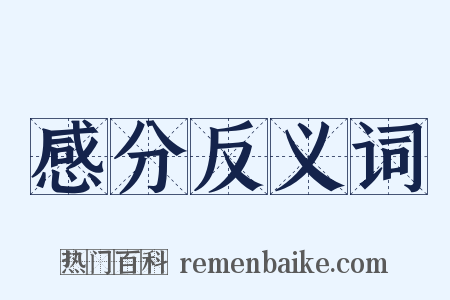 感分反义词是什么意思的图片